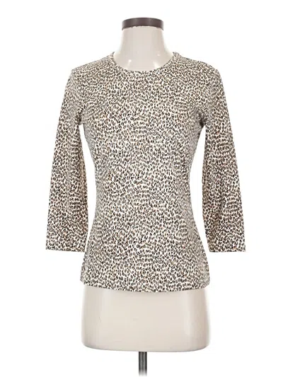 Pre-owned J. Mclaughlin 3/4 Sleeve Top Ivory Mock Neckline Tops