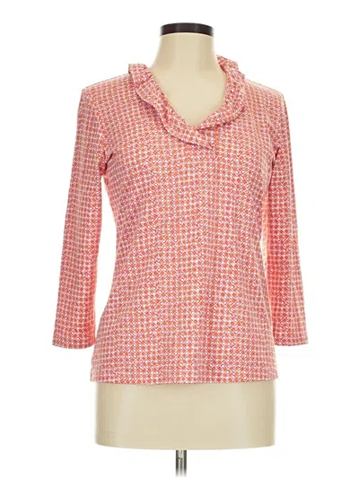 Pre-owned J. Mclaughlin 3/4 Sleeve Top Orange Cowl Neck Tops