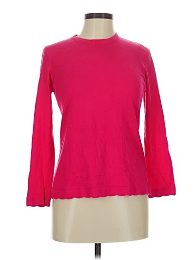 Pre-owned J. Mclaughlin 3/4 Sleeve Top Pink Mock Neckline Tops