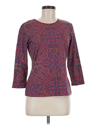 Pre-owned J. Mclaughlin 3/4 Sleeve Top Purple Boatneck Tops