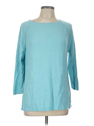 Pre-owned J. Mclaughlin 3/4 Sleeve T-shirt In Blue