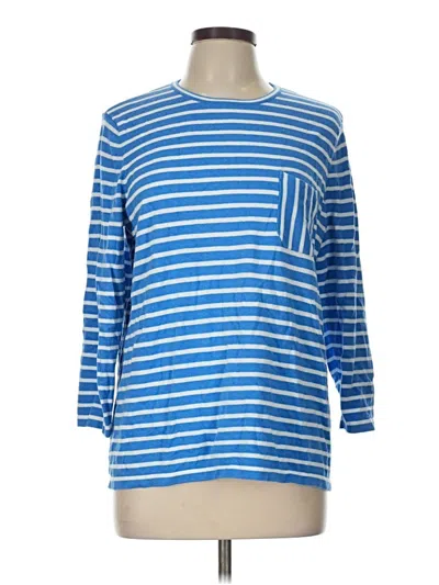 Pre-owned J. Mclaughlin 3/4 Sleeve T-shirt In Blue