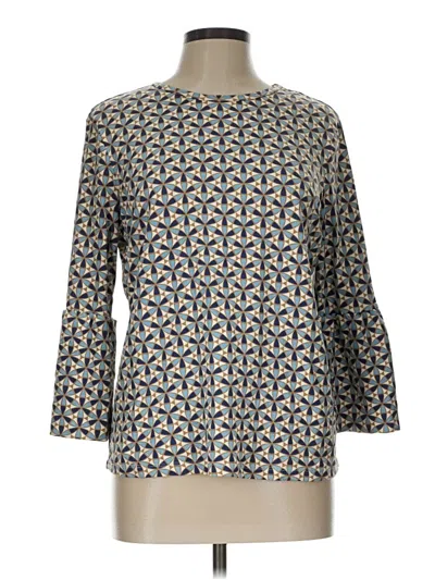 Pre-owned J. Mclaughlin 3/4 Sleeve T-shirt In Blue