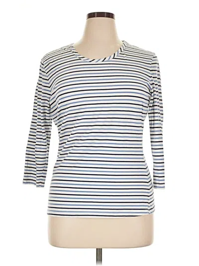 Pre-owned J. Mclaughlin 3/4 Sleeve T-shirt In Blue