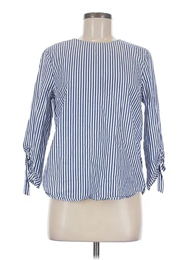 Pre-owned J. Mclaughlin 3/4 Sleeve T-shirt In Blue