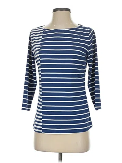 Pre-owned J. Mclaughlin 3/4 Sleeve T-shirt In Blue
