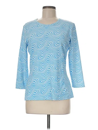 Pre-owned J. Mclaughlin 3/4 Sleeve T-shirt In Blue