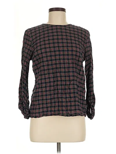 Pre-owned J. Mclaughlin 3/4 Sleeve T-shirt In Brown