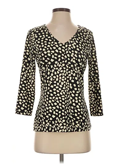 Pre-owned J. Mclaughlin 3/4 Sleeve T-shirt In Gold
