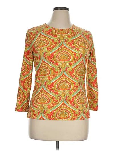 Pre-owned J. Mclaughlin 3/4 Sleeve T-shirt In Gold