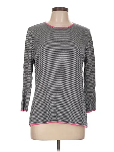 Pre-owned J. Mclaughlin 3/4 Sleeve T-shirt In Gray