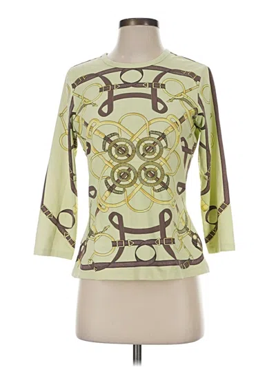 Pre-owned J. Mclaughlin 3/4 Sleeve T-shirt In Green
