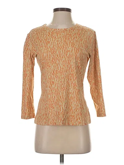 Pre-owned J. Mclaughlin 3/4 Sleeve T-shirt In Orange
