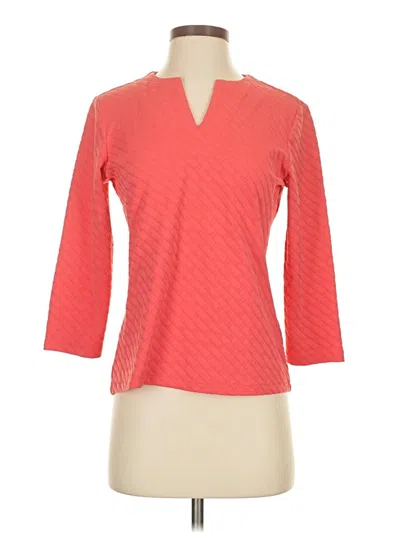 Pre-owned J. Mclaughlin 3/4 Sleeve T-shirt In Orange