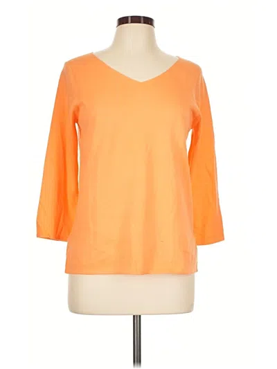 Pre-owned J. Mclaughlin 3/4 Sleeve T-shirt In Orange