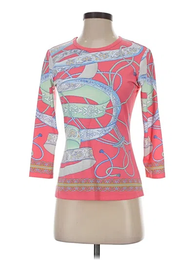 Pre-owned J. Mclaughlin 3/4 Sleeve T-shirt In Pink