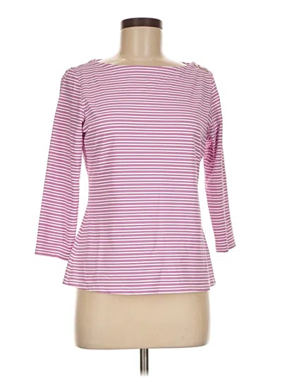 Pre-owned J. Mclaughlin 3/4 Sleeve T-shirt In Pink