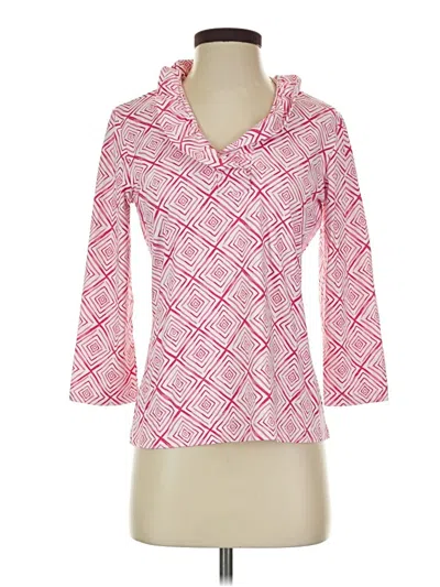 Pre-owned J. Mclaughlin 3/4 Sleeve T-shirt In Pink