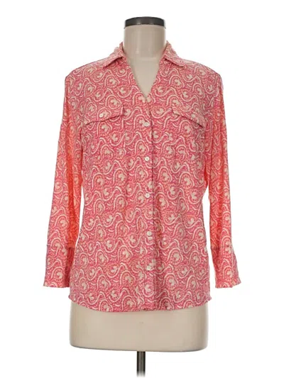 Pre-owned J. Mclaughlin 3/4 Sleeve T-shirt In Pink