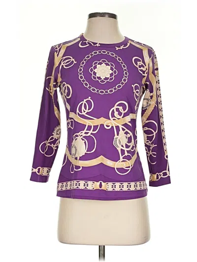 Pre-owned J. Mclaughlin 3/4 Sleeve T-shirt In Purple