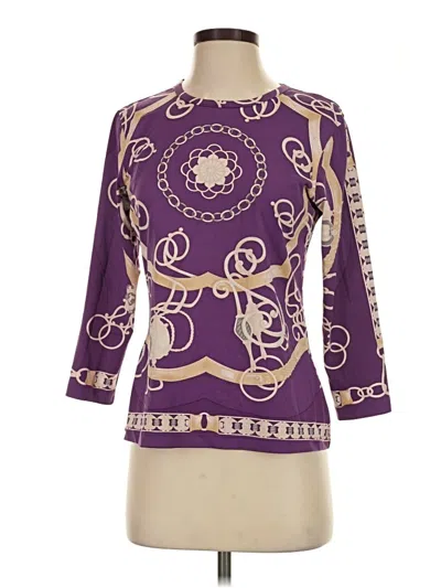 Pre-owned J. Mclaughlin 3/4 Sleeve T-shirt In Purple