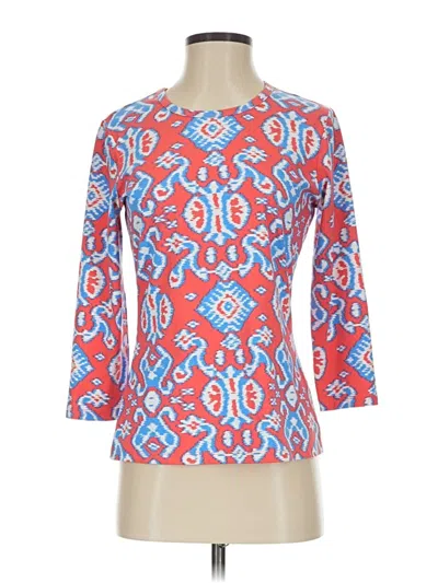 Pre-owned J. Mclaughlin 3/4 Sleeve T-shirt In Red