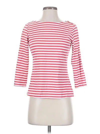 Pre-owned J. Mclaughlin 3/4 Sleeve T-shirt In Red