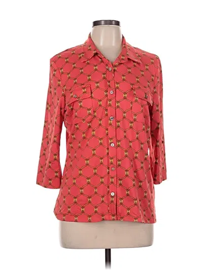 Pre-owned J. Mclaughlin 3/4 Sleeve T-shirt In Red