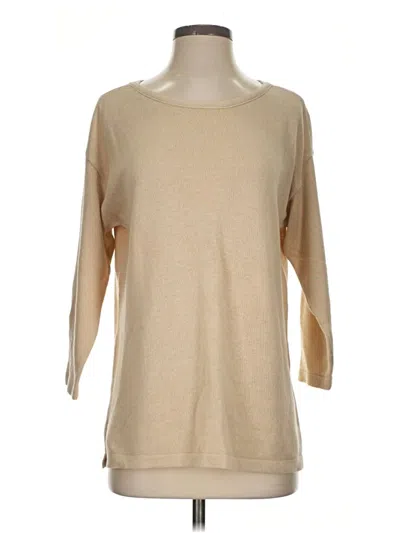 Pre-owned J. Mclaughlin 3/4 Sleeve T-shirt In Tan
