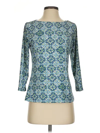 Pre-owned J. Mclaughlin 3/4 Sleeve T-shirt In Teal