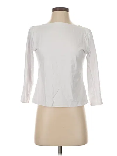 Pre-owned J. Mclaughlin 3/4 Sleeve T-shirt In White