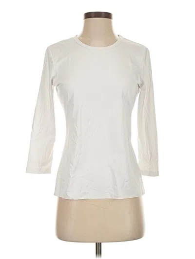 Pre-owned J. Mclaughlin 3/4 Sleeve T-shirt In White