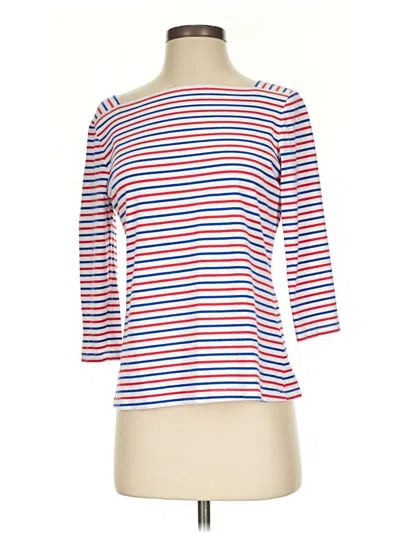 Pre-owned J. Mclaughlin 3/4 Sleeve T-shirt In White