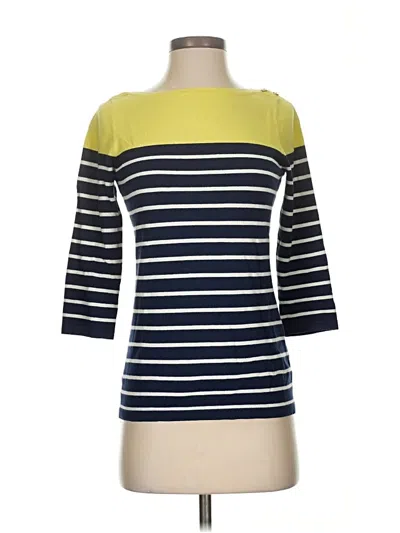 Pre-owned J. Mclaughlin 3/4 Sleeve T-shirt In Yellow