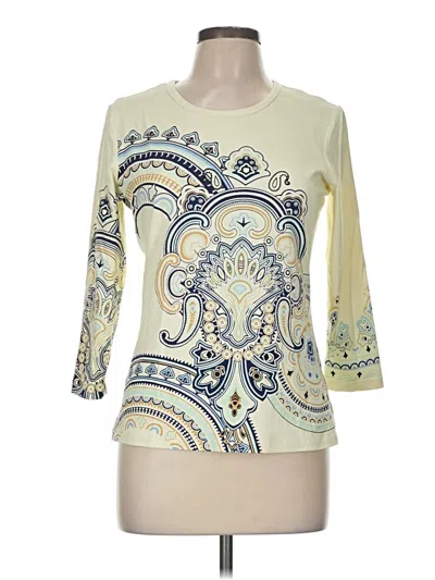 Pre-owned J. Mclaughlin 3/4 Sleeve T-shirt In Yellow