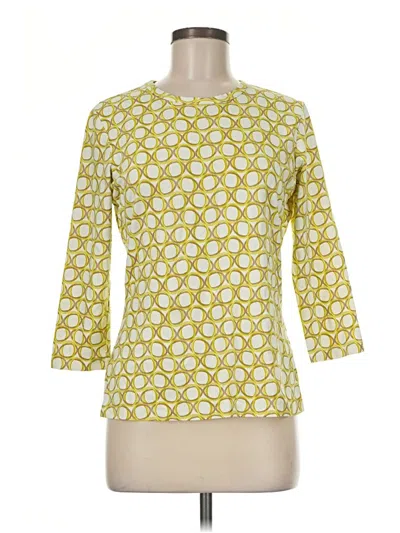 Pre-owned J. Mclaughlin 3/4 Sleeve T-shirt In Yellow