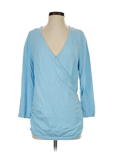 Pre-owned J. Mclaughlin Cardigan Sweater In Blue