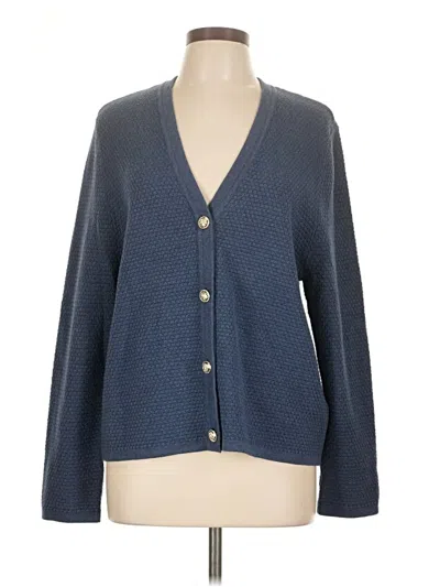 Pre-owned J. Mclaughlin Cardigan Sweater In Blue