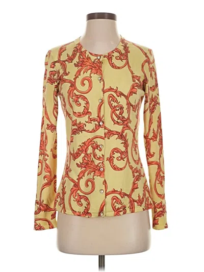 Pre-owned J. Mclaughlin Cardigan Sweater In Gold