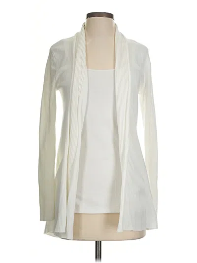 Pre-owned J. Mclaughlin Cardigan Sweater In Ivory