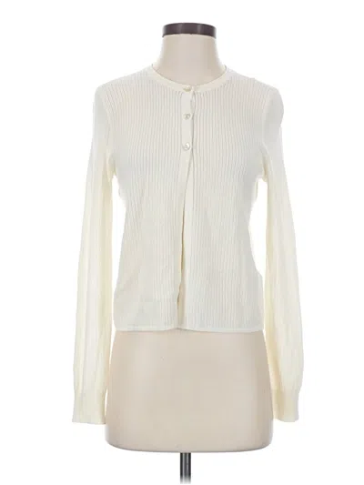 Pre-owned J. Mclaughlin Cardigan Sweater In Ivory
