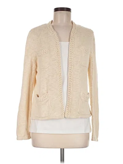 Pre-owned J. Mclaughlin Cardigan Sweater In Ivory