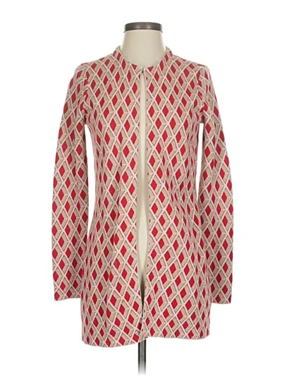 Pre-owned J. Mclaughlin Cardigan Sweater In Red