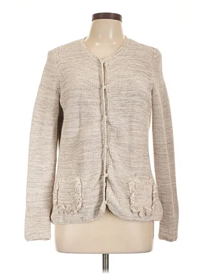 Pre-owned J. Mclaughlin Cardigan Sweater In Tan