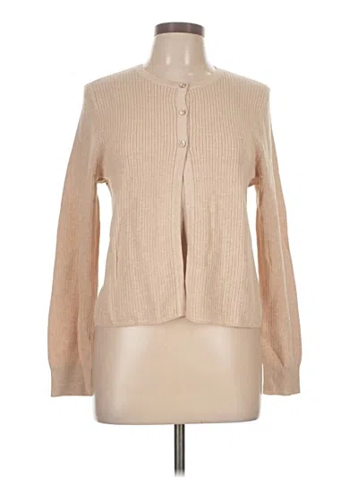 Pre-owned J. Mclaughlin Cardigan Sweater In Tan