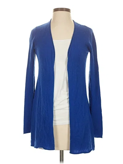 Pre-owned J. Mclaughlin Cashmere Cardigan Sweater In Blue