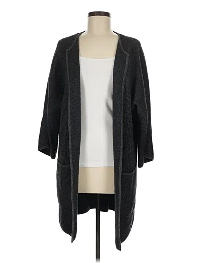 Pre-owned J. Mclaughlin Cashmere Cardigan Sweater In Gray