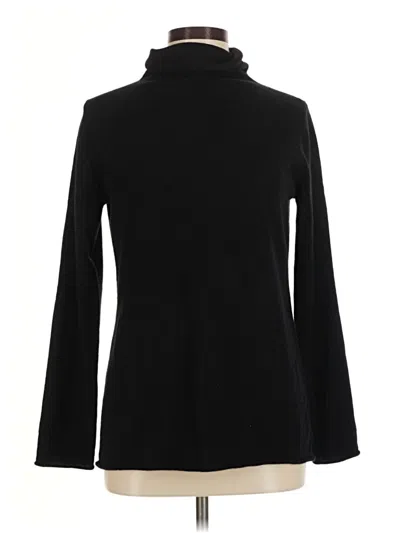 Pre-owned J. Mclaughlin Cashmere Pullover Sweater In Black