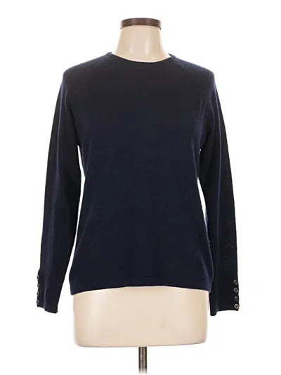 Pre-owned J. Mclaughlin Cashmere Pullover Sweater In Blue