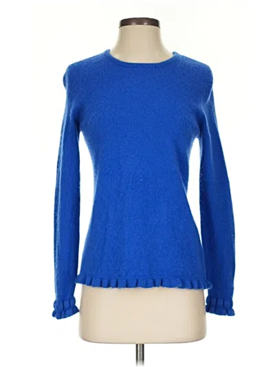 Pre-owned J. Mclaughlin Cashmere Pullover Sweater In Blue